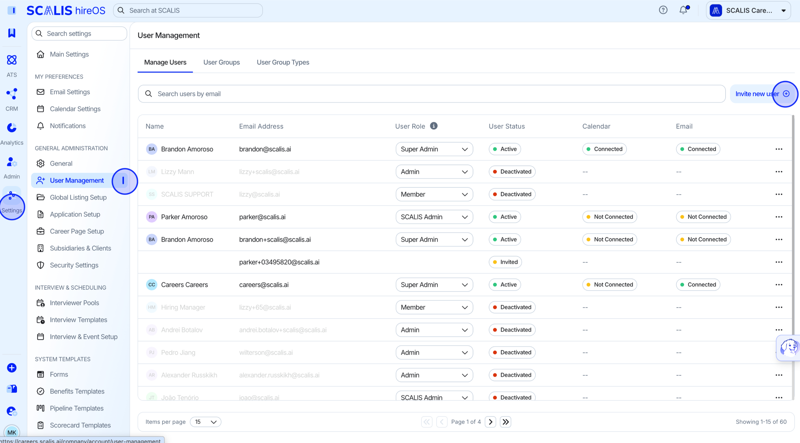 Adding a hiring manager as a guest user in User Management