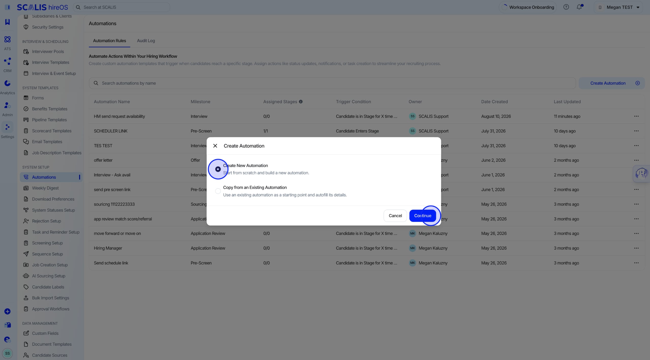 Create New or Copy from Existing