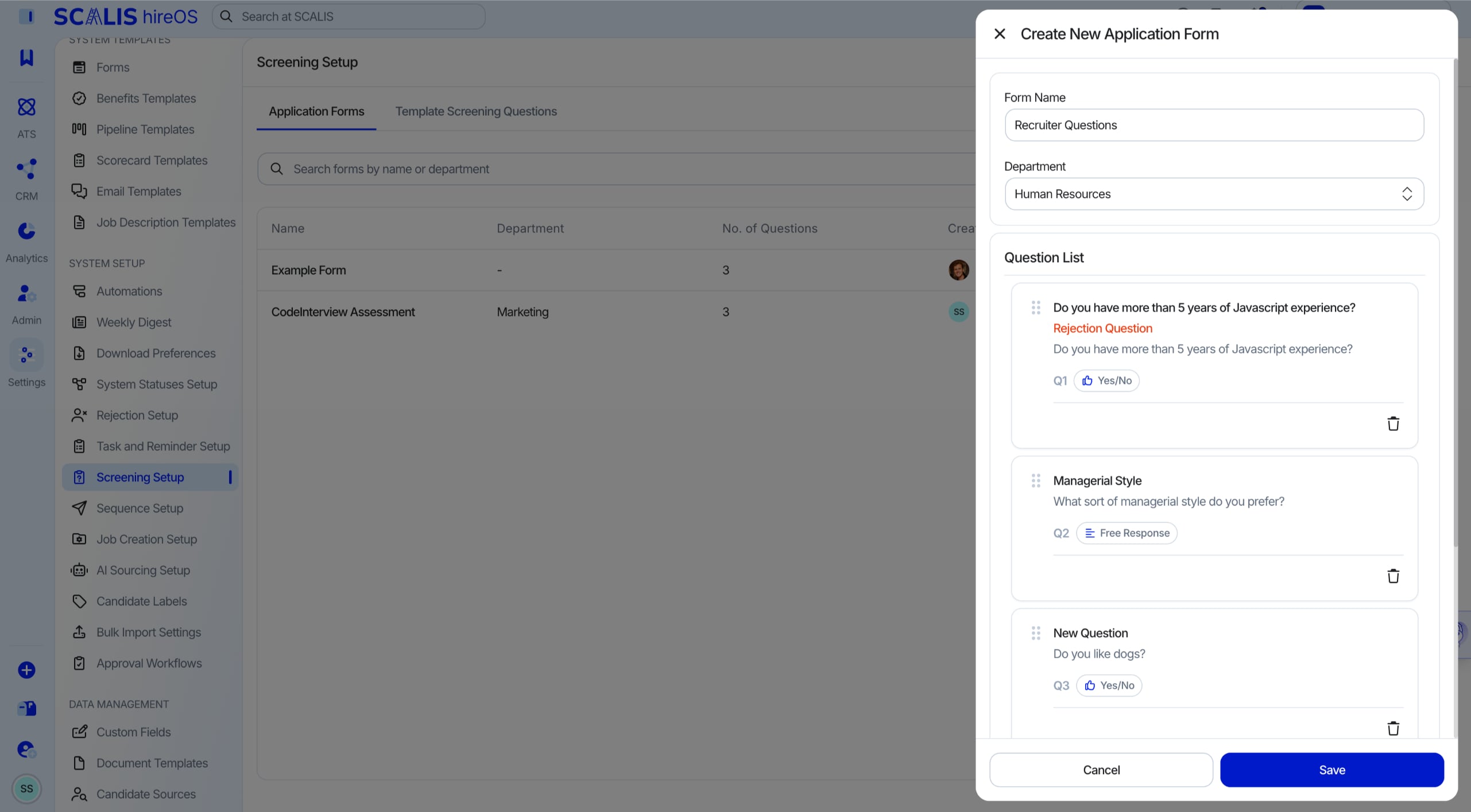 Completed application form ready to save