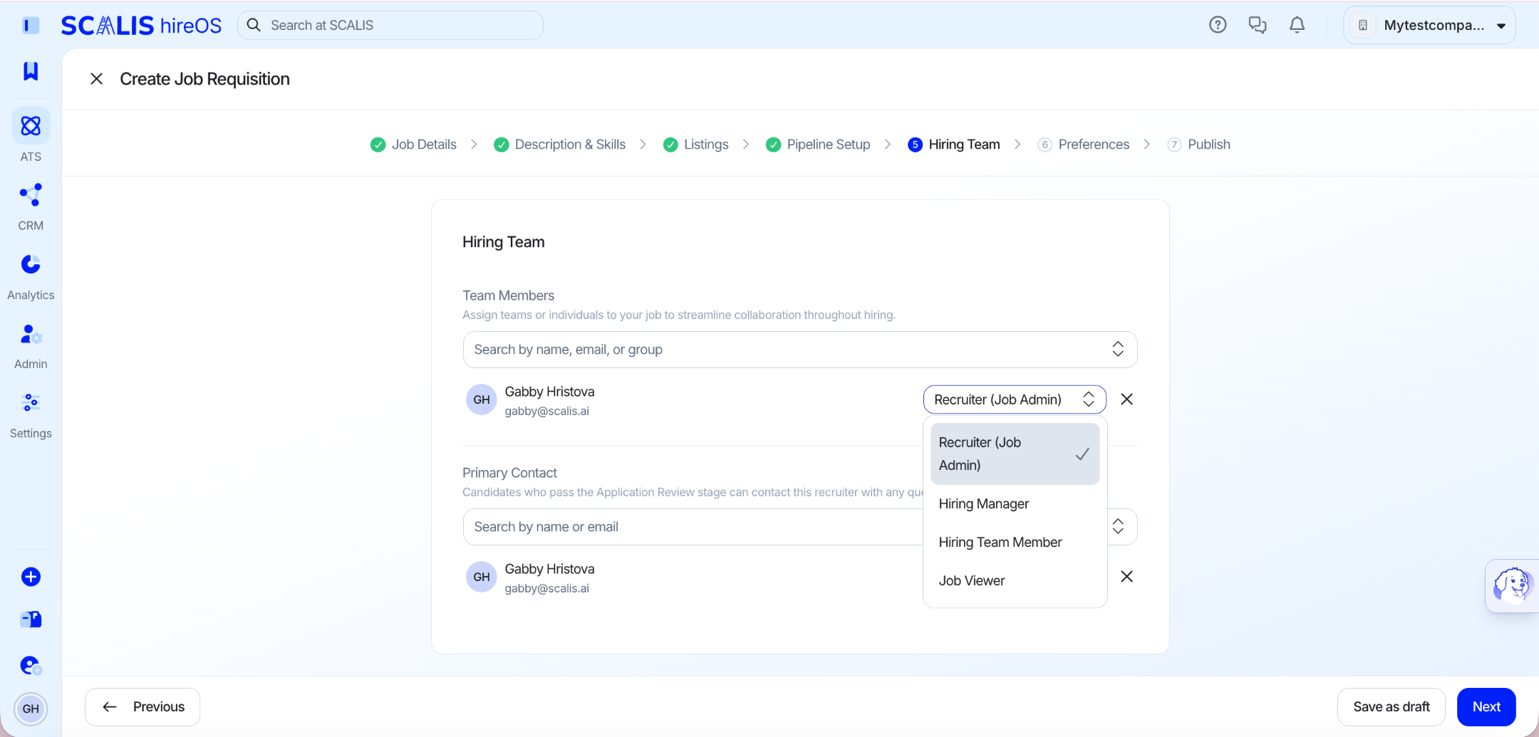 Defining your hiring team